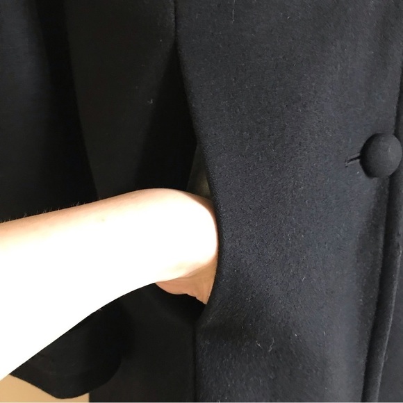 J Crew Wool Peacoat Long Classy Black Size Small - Picture 5 of 7